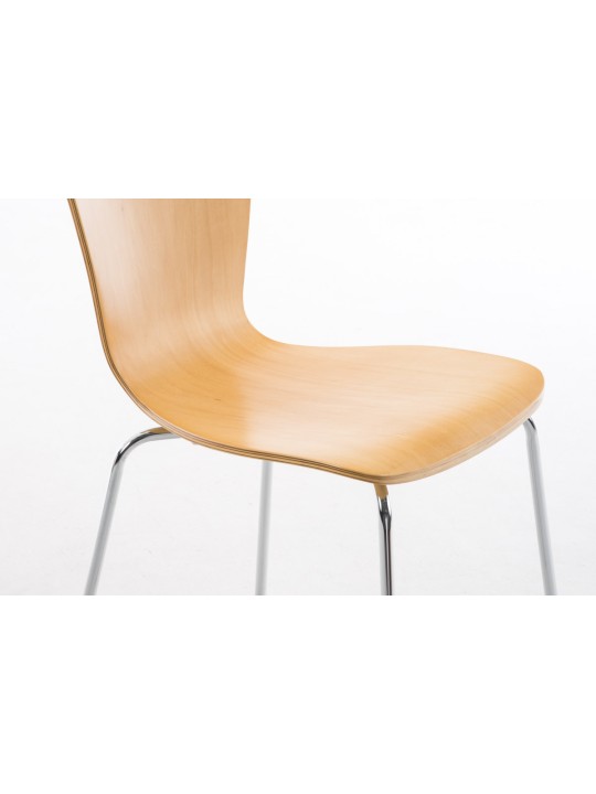 Set van 4 bezoekersstoelen Aaron, naturel