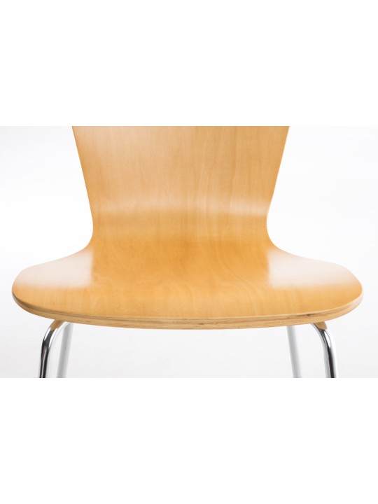 Set van 4 bezoekersstoelen Aaron, naturel