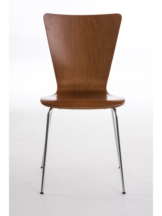 Set van 4 bezoekersstoelen Aaron, bruin