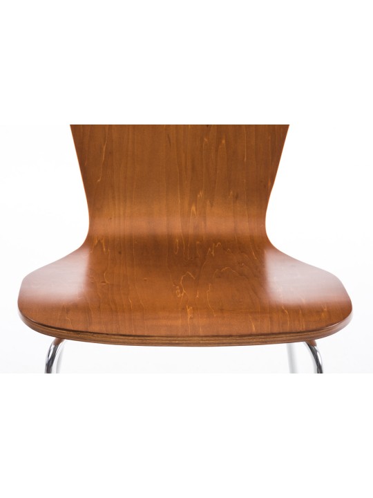 Set van 4 bezoekersstoelen Aaron, bruin