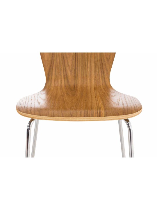 Set van 4 bezoekersstoelen Aaron, eiken