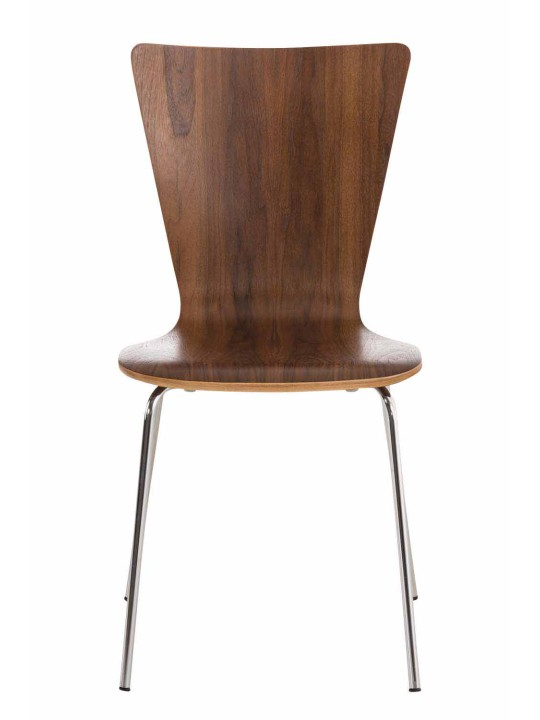 Set van 4 bezoekersstoelen Aaron, walnoot