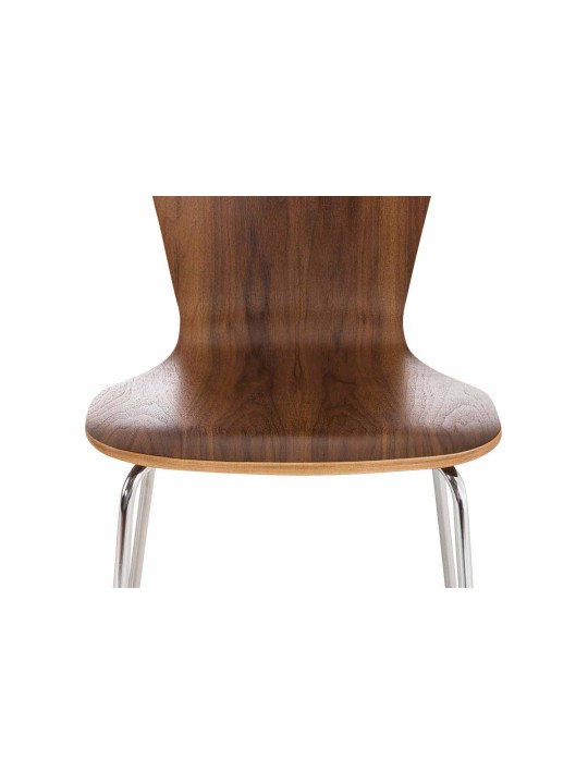 Set van 4 bezoekersstoelen Aaron, walnoot