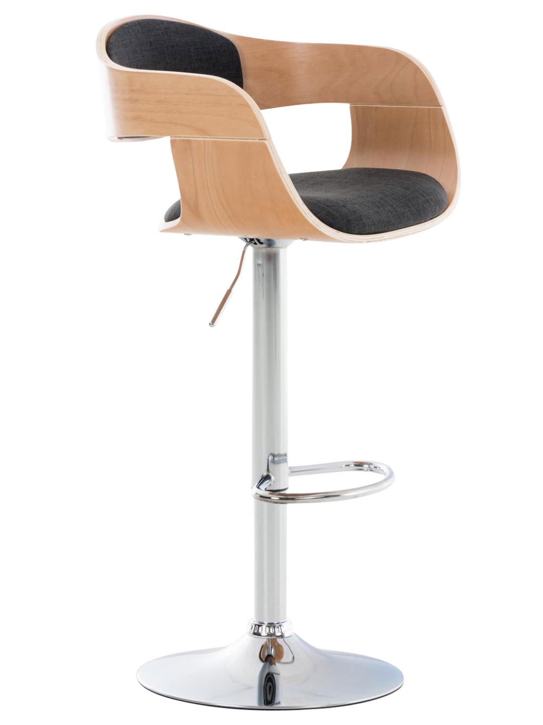 Barkruk Kingston C stof, naturel/donkergrijs