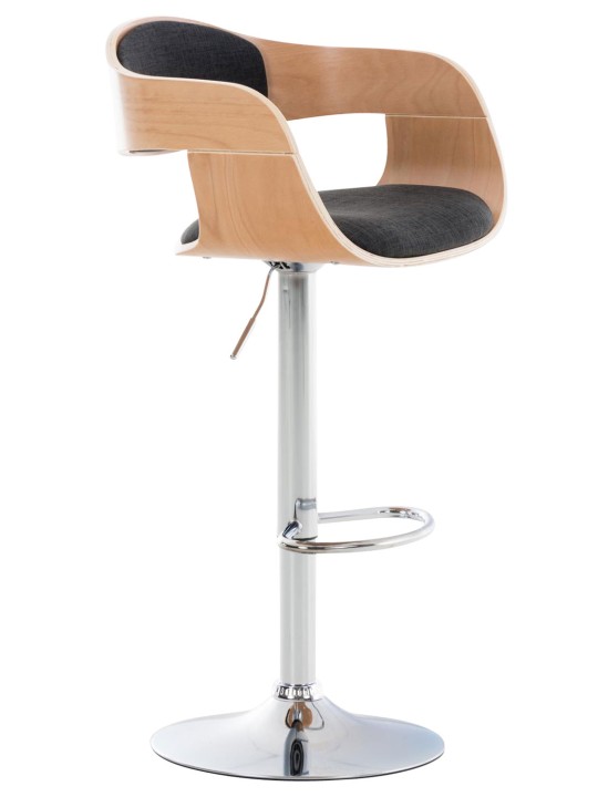 Barkruk Kingston C stof, naturel/donkergrijs