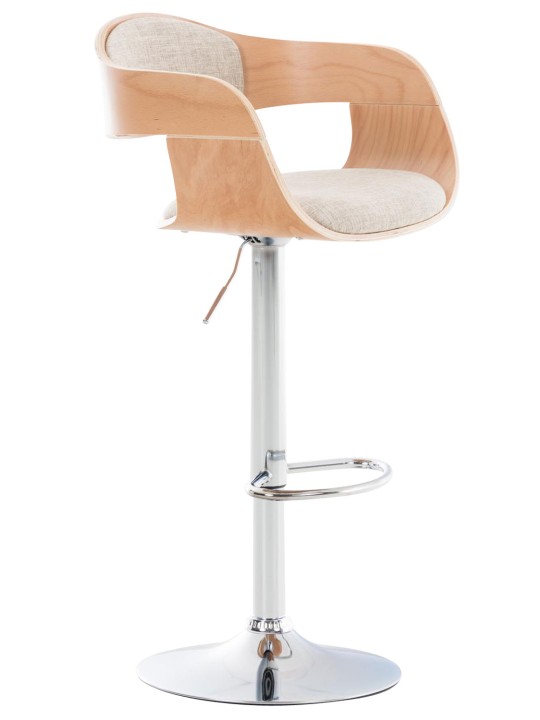 Barkruk Kingston C stof, naturel/crème