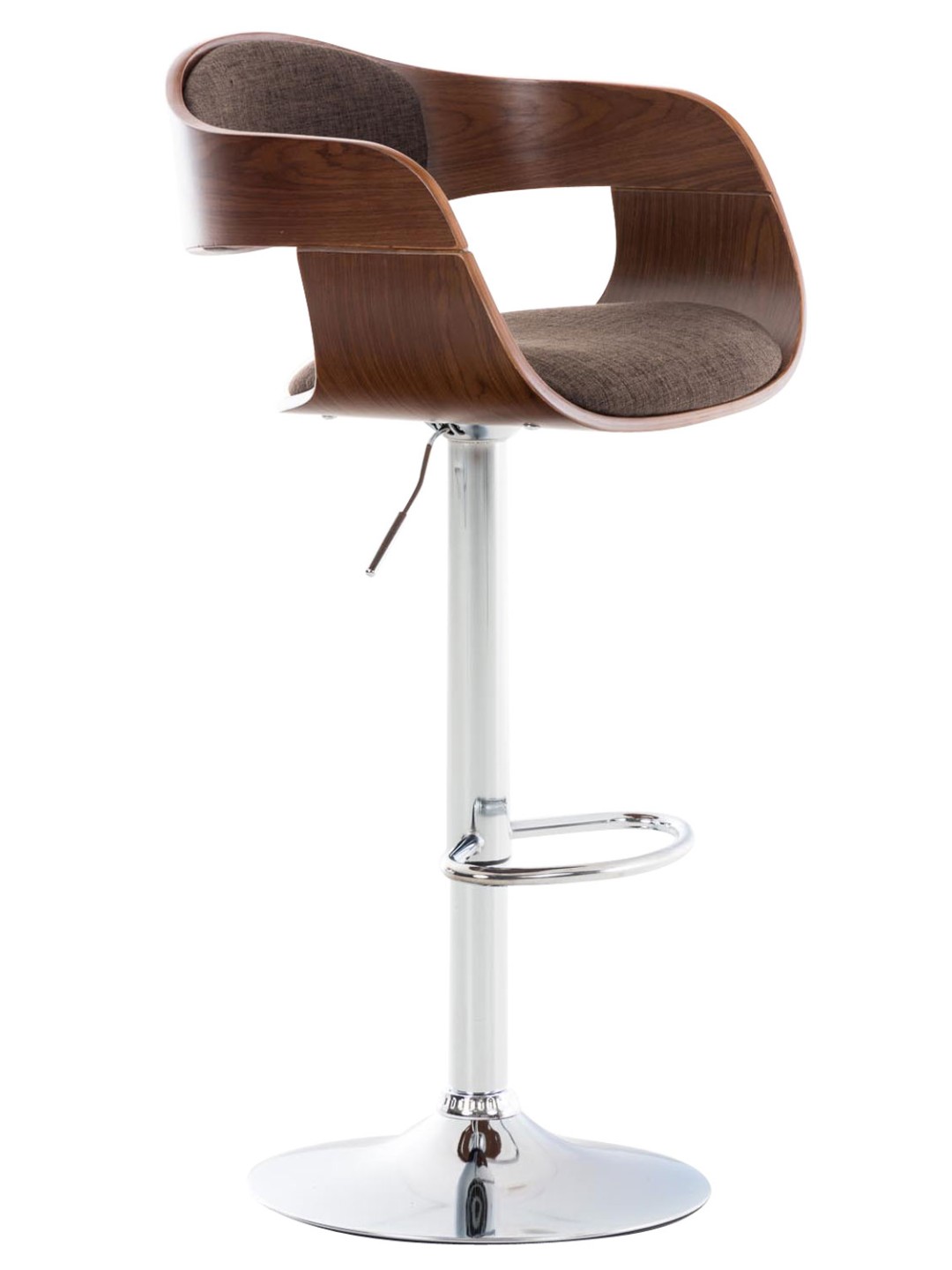 Barkruk Kingston C stof, walnoot/bruin