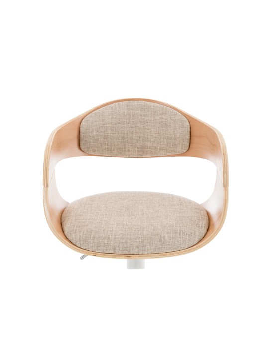 Barkruk Kingston C stof, naturel/crème