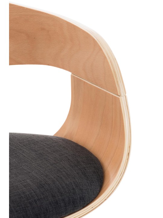 Barkruk Kingston C stof, naturel/donkergrijs