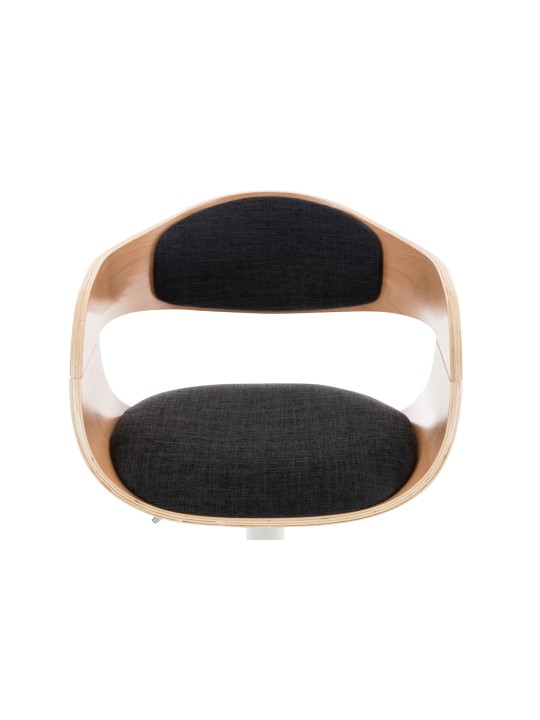 Barkruk Kingston C stof, naturel/donkergrijs