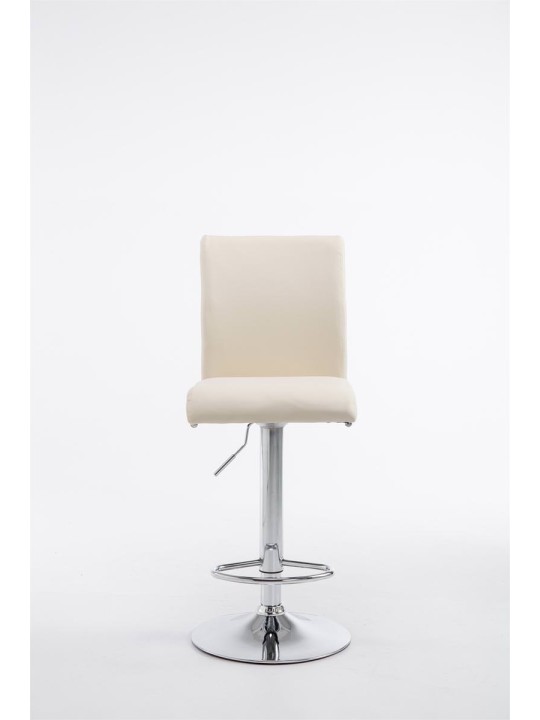 Set van 2 barkrukken Keulen kunstleer chroom, crème