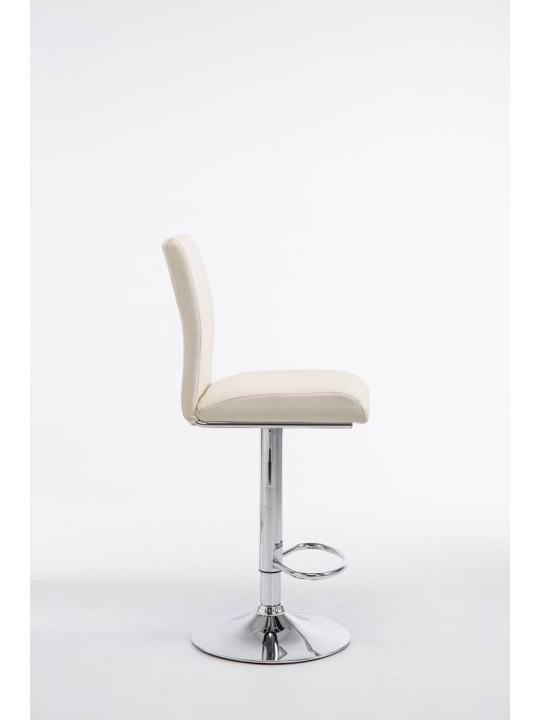 Set van 2 barkrukken Keulen kunstleer chroom, crème