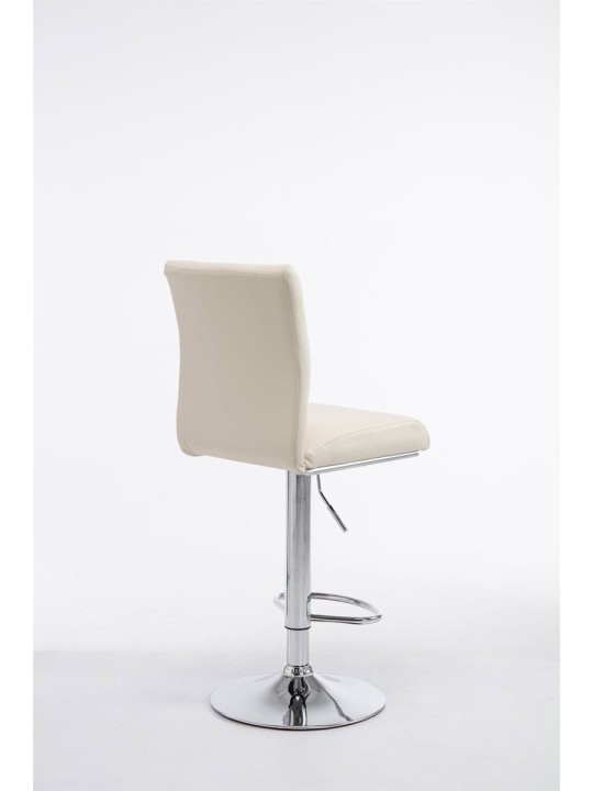 Set van 2 barkrukken Keulen kunstleer chroom, crème