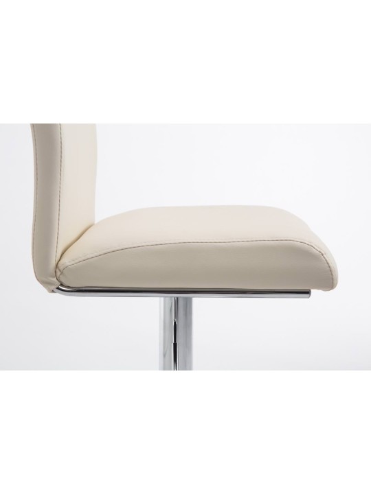 Set van 2 barkrukken Keulen kunstleer chroom, crème