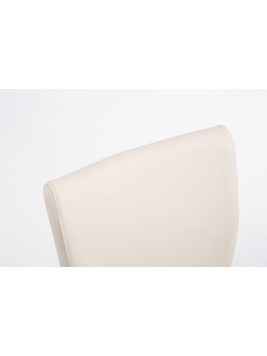 Set van 2 barkrukken Keulen kunstleer chroom, crème