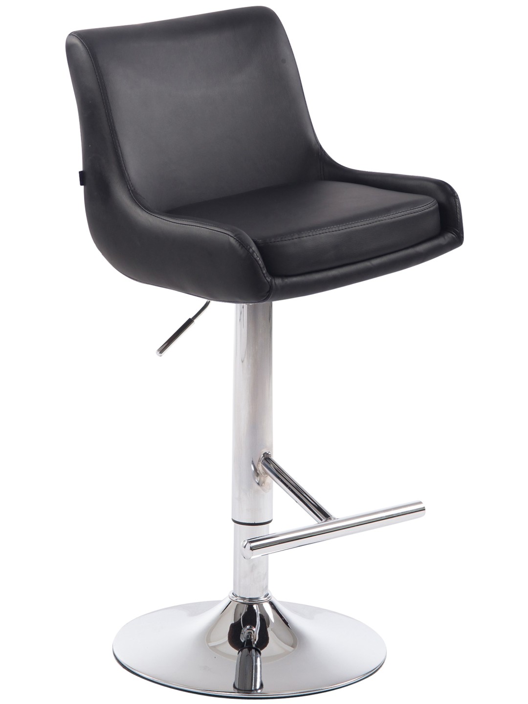 Barkruk Club kunstleer C, zwart