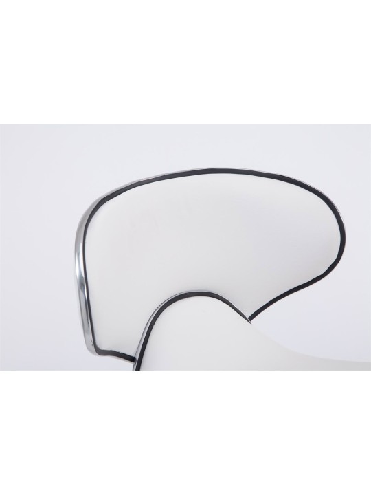 Set van 2 barkrukken Las Vegas V2 kunstleer chroom, wit