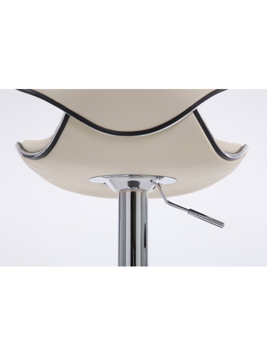 Set van 2 barkrukken Las Vegas V2 kunstleer chroom, crème