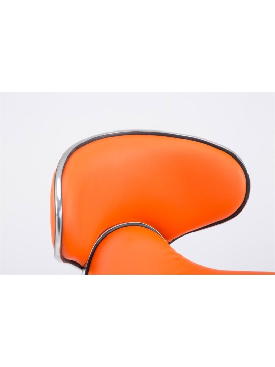 Set van 2 barkrukken Las Vegas V2 kunstleer chroom, oranje