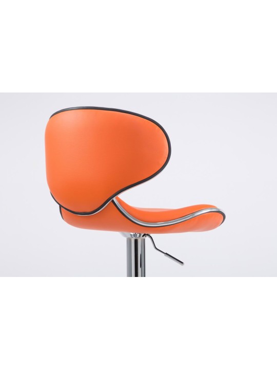 Set van 2 barkrukken Las Vegas V2 kunstleer chroom, oranje