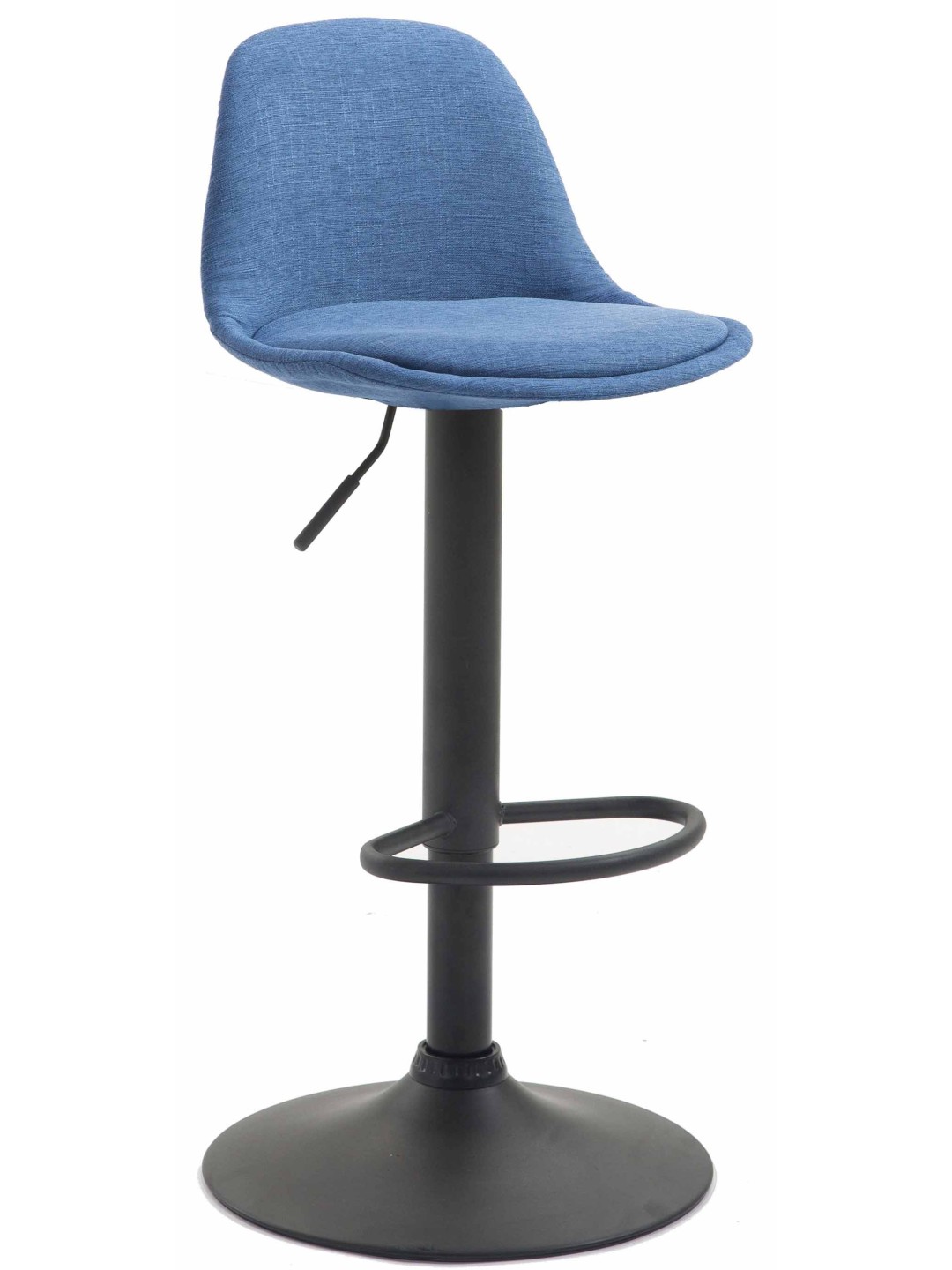 Barkruk Kiel stof, blauw