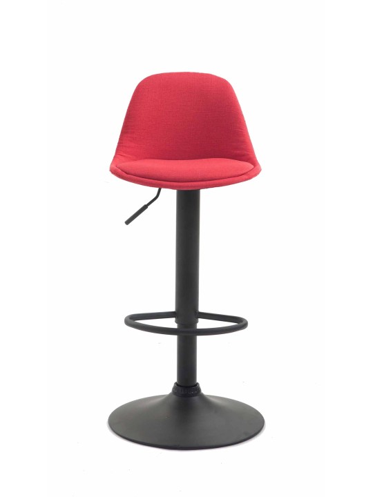 Barkruk Kiel stof, rood