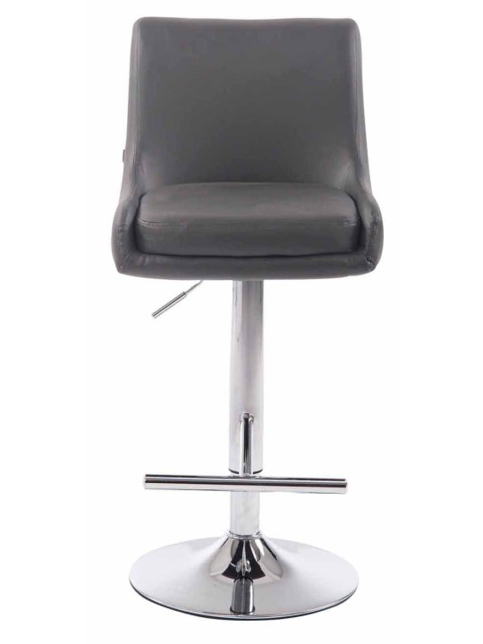 Set van 2 barkrukken Club kunstleer chroom, grijs Set van 2 barkrukken Club kunstleer chroom, grijs
