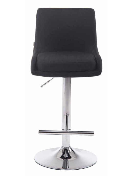 Set van 2 barkrukken Club stof chroom, zwart Set van 2 barkrukken Club stof chroom, zwart