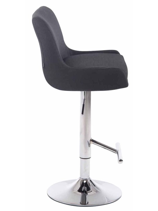 Set van 2 barkrukken Club stof chroom, zwart Set van 2 barkrukken Club stof chroom, zwart