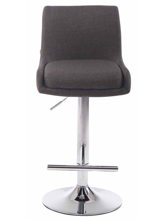 Set van 2 barkrukken Club stof chroom, donkergrijs Set van 2 barkrukken Club stof chroom, donkergrijs