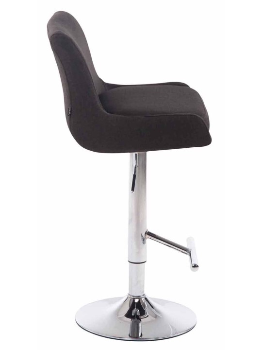 Set van 2 barkrukken Club stof chroom, donkergrijs Set van 2 barkrukken Club stof chroom, donkergrijs