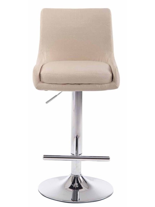 Set van 2 barkrukken Club stof chroom, crème Set van 2 barkrukken Club stof chroom, crème