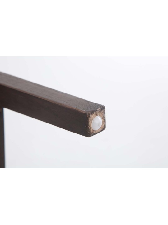 Set van 2 barkrukken Louise stof antiek, donkergrijs