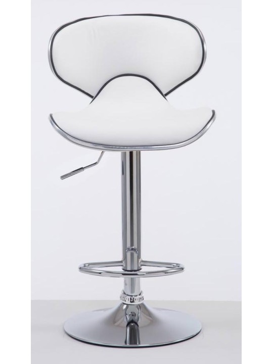 Set van 2 barkrukken Las Vegas V2 kunstleer chroom, wit