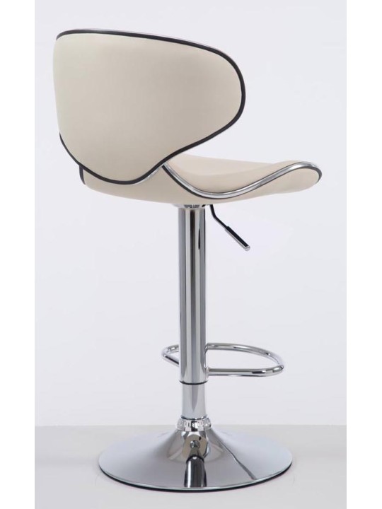 Set van 2 barkrukken Las Vegas V2 kunstleer chroom, crème