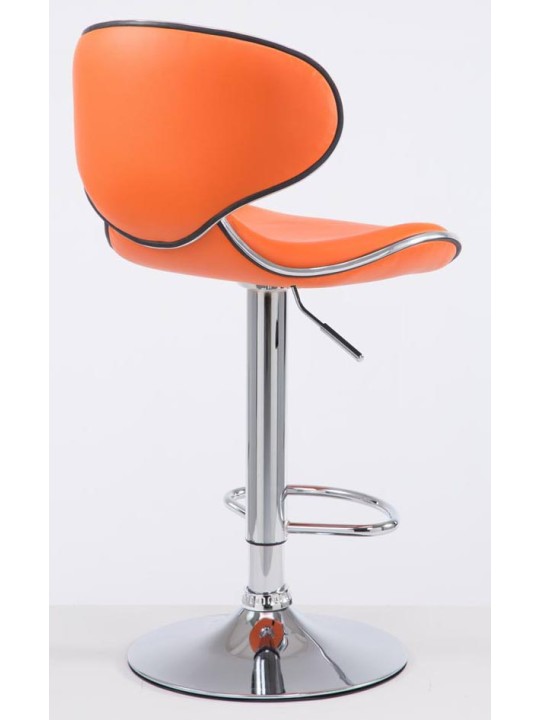 Set van 2 barkrukken Las Vegas V2 kunstleer chroom, oranje