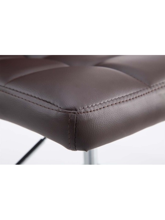 Set van 2 barkrukken Palma V2 kunstleer, bruin