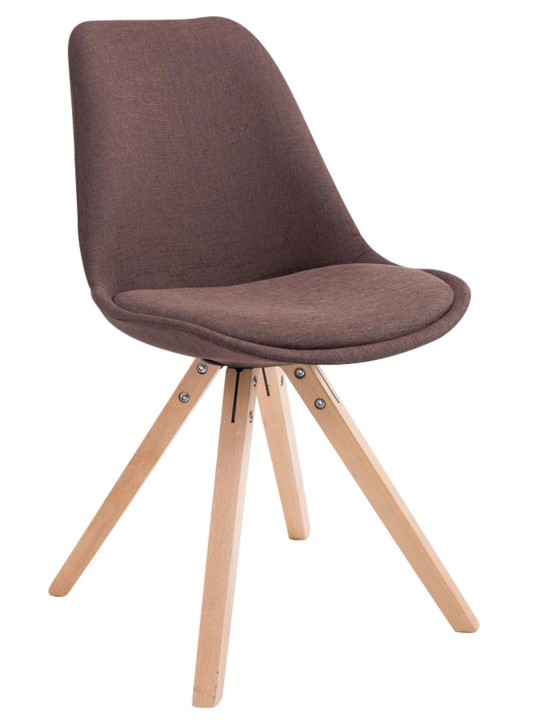 Bezoekersstoel Toulouse stof Natura Square, bruin