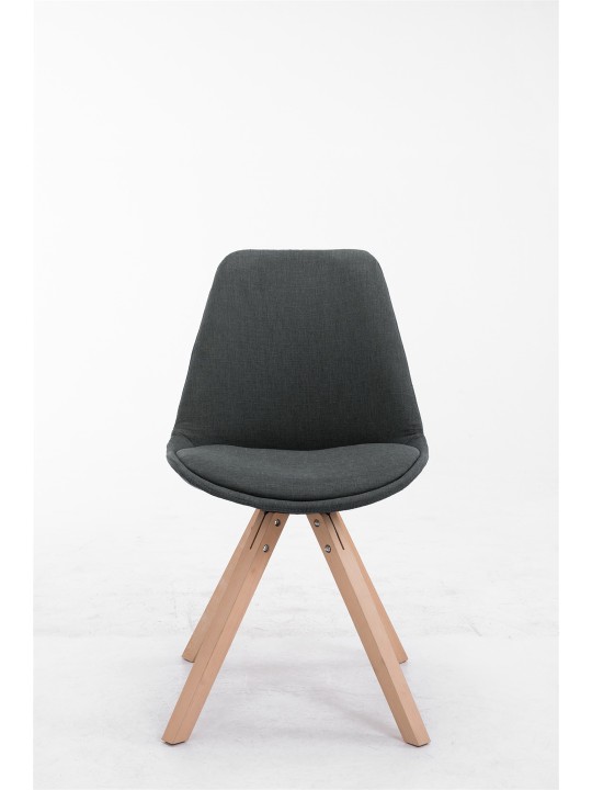 Bezoekersstoel Toulouse stof Natura Square, donkergrijs