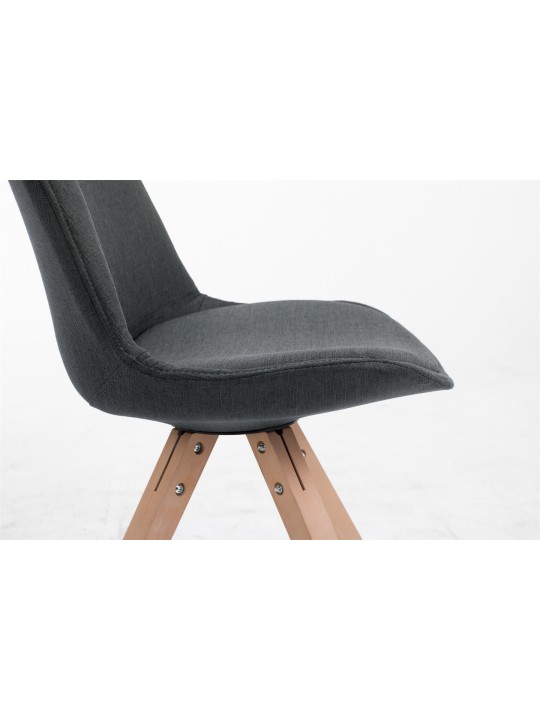 Bezoekersstoel Toulouse stof Natura Square, donkergrijs