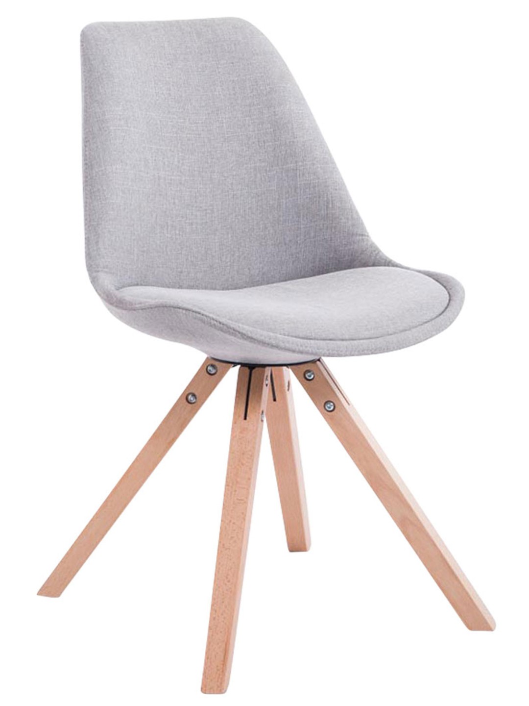 Bezoekersstoel Toulouse stof Natura Square, grijs