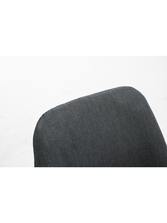 Bezoekersstoel Toulouse stof Natura rond, donkergrijs