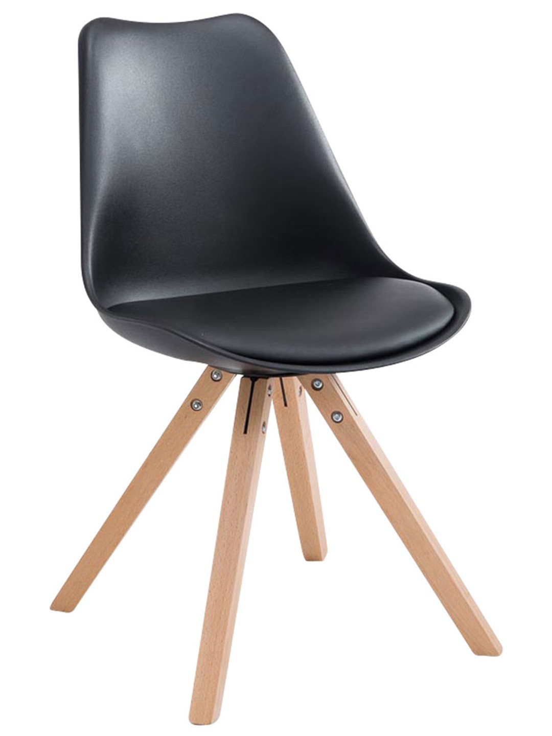 Bezoekersstoel Toulouse Natura Square, zwart