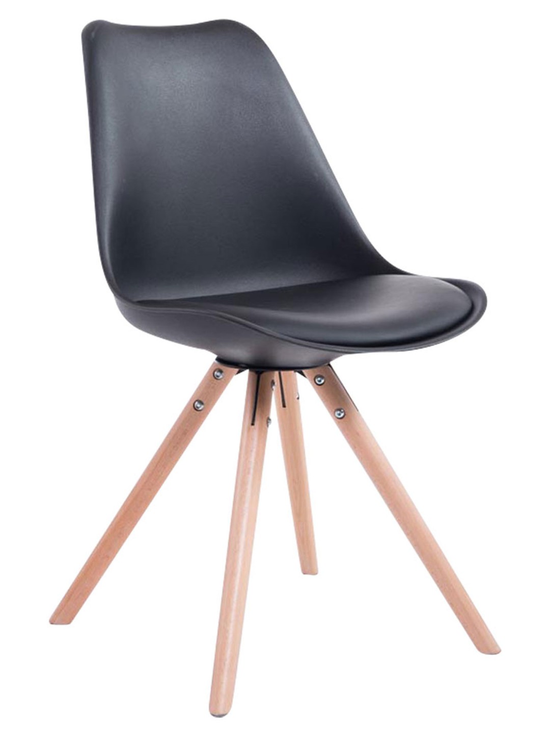 Toulouse Natura Ronde bezoekersstoel, zwart