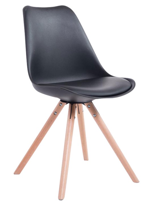 Toulouse Natura Ronde bezoekersstoel, zwart