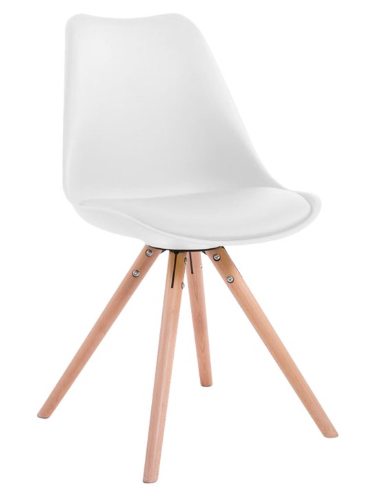 Toulouse Natura Ronde bezoekersstoel, wit