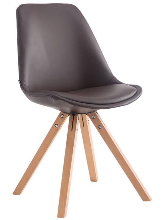 Bezoekersstoel Laval Natura Square, bruin Bezoekersstoel Laval Natura Square, bruin