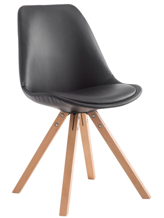 Bezoekersstoel Laval Natura Square, zwart