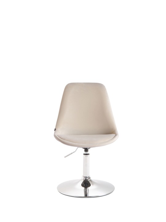 Eetkamerstoel Maverick fluweel chroom, crème