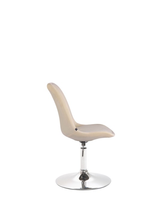 Eetkamerstoel Maverick fluweel chroom, crème